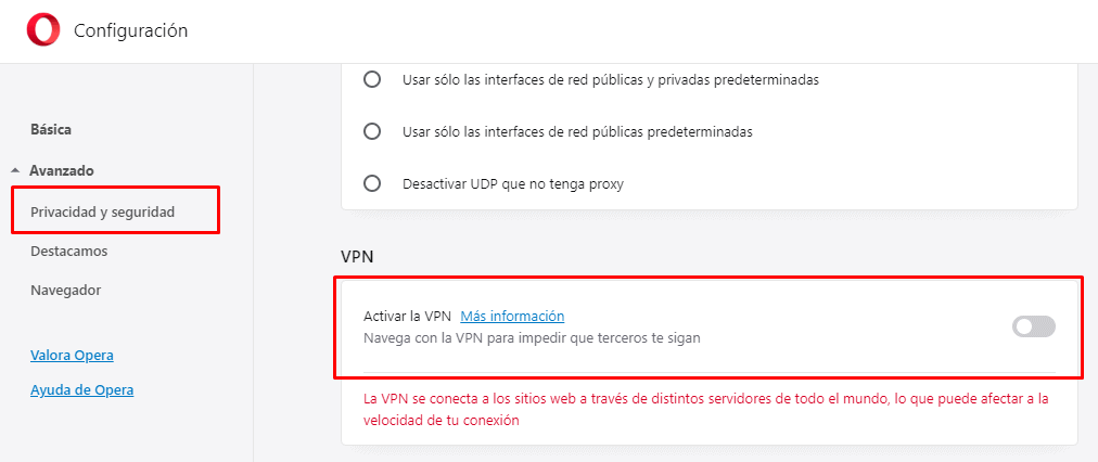 VPN Opera